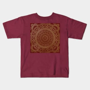 Mandala Royal - Red & Gold Kids T-Shirt